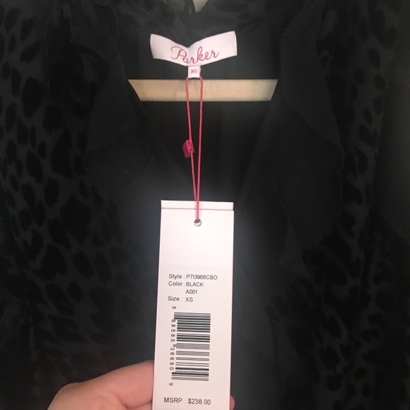 NWT PARKER cold shoulder velvet holiday top! - Picture 7 of 8